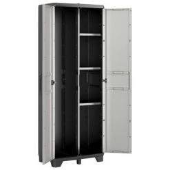 Keter Armoire de rangement polyvalente Gear Noir et gris 182 cm -Casiers Soldes Boutique image 4 46638