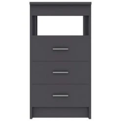 VidaXL Armoire à tiroirs Gris 40x50x76 cm Bois d'ingénierie -Casiers Soldes Boutique image 4 801807