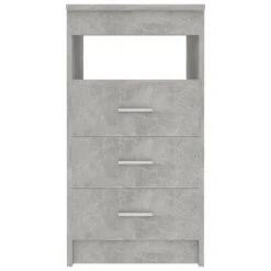 VidaXL Armoire à tiroirs Gris béton 40x50x76 cm Bois d'ingénierie -Casiers Soldes Boutique image 4 801809