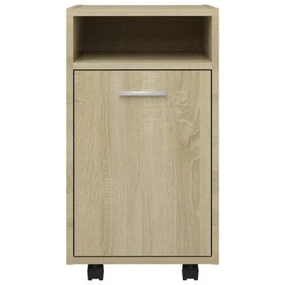 VidaXL Armoire latérale avec roues Chêne Sonoma 33x38x60 cm Aggloméré 4 VidaXL Armoire latérale avec roues Chêne Sonoma 33x38x60 cm Aggloméré – Image 4