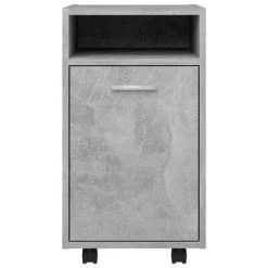 VidaXL Armoire latérale avec roues Gris béton 33x38x60 cm Aggloméré -Casiers Soldes Boutique image 4 803051