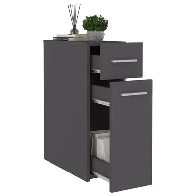 VidaXL Armoire d'apothicaire Gris 20x45,5x60 cm Aggloméré 4 VidaXL Armoire d'apothicaire Gris 20x45,5x60 cm Aggloméré – Image 4