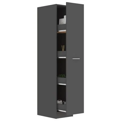 VidaXL Armoire d'apothicaire Gris 30x42,5x150 cm Aggloméré 4 VidaXL Armoire d'apothicaire Gris 30x42,5x150 cm Aggloméré – Image 4