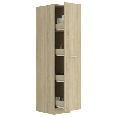 VidaXL Armoire d'apothicaire Chêne sonoma 30x42,5x150 cm Aggloméré 4 VidaXL Armoire d'apothicaire Chêne sonoma 30x42,5x150 cm Aggloméré – Image 4