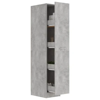 VidaXL Armoire d'apothicaire Gris béton 30x42,5x150 cm Aggloméré 4 VidaXL Armoire d'apothicaire Gris béton 30x42,5x150 cm Aggloméré – Image 4