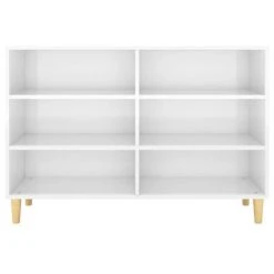 VidaXL Buffet Blanc brillant 103,5x35x70 cm Aggloméré -Casiers Soldes Boutique image 4 806037