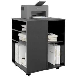 VidaXL Armoire à roulettes Gris 60x53x72 cm Aggloméré -Casiers Soldes Boutique image 4 808460