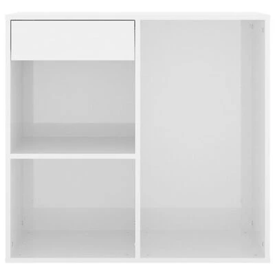 VidaXL Armoire cosmétique Blanc brillant 80x40x75 cm Bois d'ingénierie 4 VidaXL Armoire cosmétique Blanc brillant 80x40x75 cm Bois d'ingénierie – Image 4