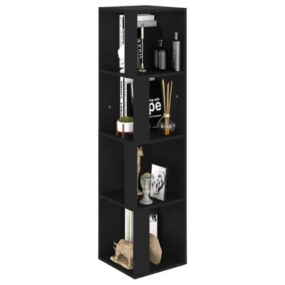 VidaXL Armoire d'angle Noir 33x33x132 cm Aggloméré 4 VidaXL Armoire d'angle Noir 33x33x132 cm Aggloméré – Image 4