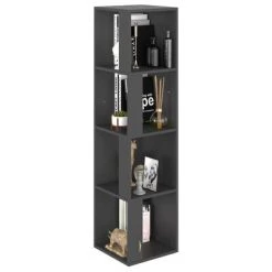 VidaXL Armoire d'angle Gris 33x33x132 cm Aggloméré 9 VidaXL Armoire d'angle Gris 33x33x132 cm Aggloméré -Casiers Soldes Boutique image 4 809037