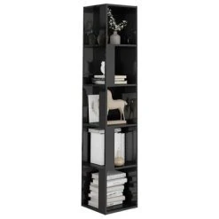 VidaXL Armoire d'angle Gris brillant 33x33x164,5 cm Aggloméré 9 VidaXL Armoire d'angle Gris brillant 33x33x164,5 cm Aggloméré -Casiers Soldes Boutique image 4 809052