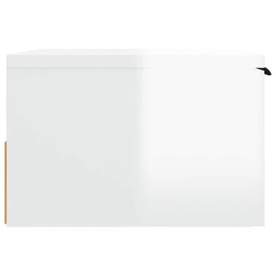 VidaXL Table de chevet murale Blanc brillant 34x30x20 cm 4 VidaXL Table de chevet murale Blanc brillant 34x30x20 cm â Image 4