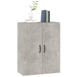VidaXL Armoire suspendue Gris béton 69,5x34x90 cm Bois d'ingénierie -Casiers Soldes Boutique image 4 812271