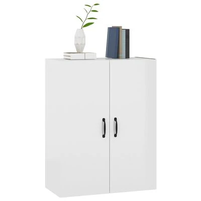 VidaXL Armoire suspendue Blanc brillant 69,5x34x90cm Bois d'ingénierie 4 VidaXL Armoire suspendue Blanc brillant 69,5x34x90cm Bois d'ingénierie – Image 4