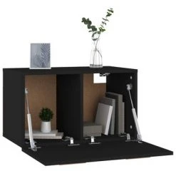 VidaXL Armoire murale Noir 60x36,5x35 cm Bois d'ingénierie -Casiers Soldes Boutique image 4 812907