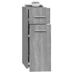 VidaXL Armoire apothicaire Sonoma gris 20x45,5x60 cm Bois d'ingénierie -Casiers Soldes Boutique image 4 815865