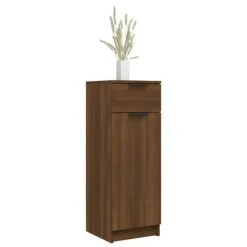 VidaXL Armoire de bain Chêne marron 32x34x90 cm Bois d'ingénierie 9 VidaXL Armoire de bain Chêne marron 32x34x90 cm Bois d'ingénierie -Casiers Soldes Boutique image 4 817059
