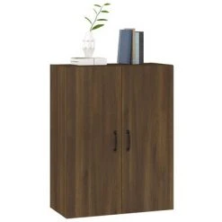VidaXL Armoire suspendue Chêne marron 69,5x34x90 cm Bois d'ingénierie -Casiers Soldes Boutique image 4 817386