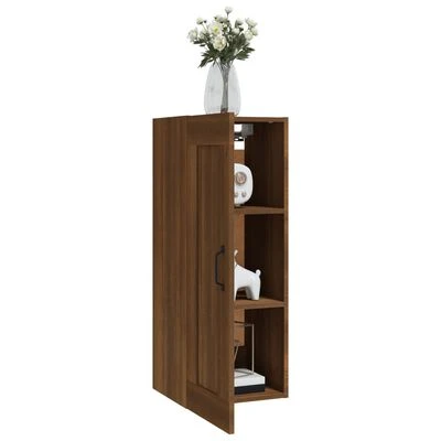 VidaXL Armoire suspendue Chêne marron 35x34x90 cm Bois d'ingénierie 4 VidaXL Armoire suspendue Chêne marron 35x34x90 cm Bois d'ingénierie – Image 4
