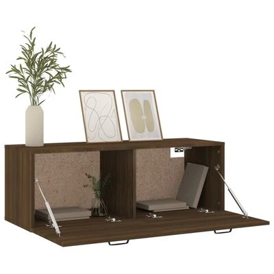 VidaXL Armoire murale Chêne marron 100x36,5x35 cm Bois d'ingénierie 4 VidaXL Armoire murale Chêne marron 100x36,5x35 cm Bois d'ingénierie – Image 4