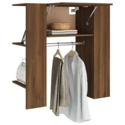 VidaXL Armoire de couloir Chêne marron 97,5x37x99 cm Bois d'ingénierie 9 VidaXL Armoire de couloir Chêne marron 97,5x37x99 cm Bois d'ingénierie -Casiers Soldes Boutique image 4 820516