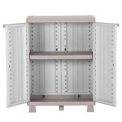 VidaXL Armoire de rangement et 2 portes 68x39x91,5 cm Gris clair/beige 10 VidaXL Armoire de rangement et 2 portes 68x39x91,5 cm Gris clair/beige -Casiers Soldes Boutique image 5 151219