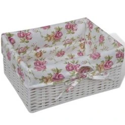 VidaXL Armoire avec 1 tiroir et 3 paniers Blanc Bois de Paulownia -Casiers Soldes Boutique image 5 241543