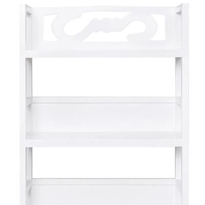 VidaXL Armoire de salle de bain Albuquerque Bois Blanc 46x24x117,5 cm 5 VidaXL Armoire de salle de bain Albuquerque Bois Blanc 46x24x117,5 cm – Image 5