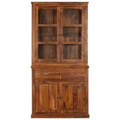 VidaXL Armoire à vitrine Bois de Sesham massif 100x40x200 cm 10 VidaXL Armoire à vitrine Bois de Sesham massif 100x40x200 cm -Casiers Soldes Boutique image 5 246354