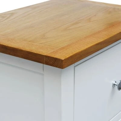 VidaXL Commode haute 45 x 32 x 115 cm Bois de chêne massif 5 VidaXL Commode haute 45 x 32 x 115 cm Bois de chêne massif – Image 5