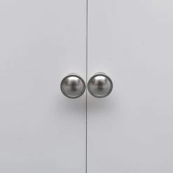 VidaXL Armoire de salle de bain Blanc 46x24x116 cm Bois de Paulownia -Casiers Soldes Boutique image 5 284109