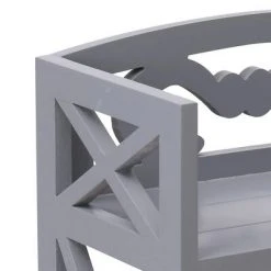 VidaXL Armoire de salle de bain Gris 46x24x116 cm Bois de Paulownia -Casiers Soldes Boutique image 5 284110