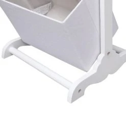 VidaXL Support à panier 2 niveaux Blanc 35x35x72 cm Bois 10 VidaXL Support à panier 2 niveaux Blanc 35x35x72 cm Bois -Casiers Soldes Boutique image 5 284255