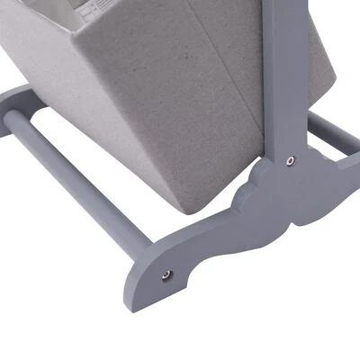 VidaXL Support à panier 2 niveaux Gris foncé 35x35x72 cm Bois 5 VidaXL Support à panier 2 niveaux Gris foncé 35x35x72 cm Bois – Image 5