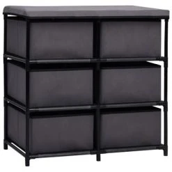 VidaXL Armoire de rangement à 6 tiroirs 55x29x55 cm Gris Acier 10 VidaXL Armoire de rangement à 6 tiroirs 55x29x55 cm Gris Acier -Casiers Soldes Boutique image 5 288322