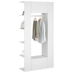 VidaXL Armoires de couloir 2 pcs Blanc Bois d'ingénierie -Casiers Soldes Boutique image 5 3082035