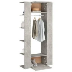 VidaXL Armoires de couloir 2 pcs Gris béton Bois d'ingénierie 10 VidaXL Armoires de couloir 2 pcs Gris béton Bois d'ingénierie -Casiers Soldes Boutique image 5 3082039