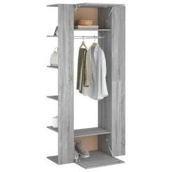 VidaXL Armoires de couloir 2 pcs Sonoma gris Bois d'ingénierie -Casiers Soldes Boutique image 5 3114180