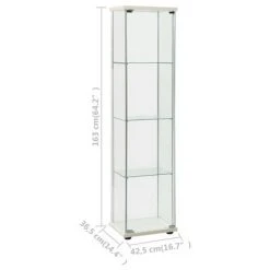 VidaXL Armoire de rangement Verre trempé Blanc 10 VidaXL Armoire de rangement Verre trempé Blanc -Casiers Soldes Boutique image 5 322795