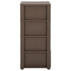VidaXL Commode à 4 tiroirs Taupe 40x40x80 cm -Casiers Soldes Boutique image 5 327426