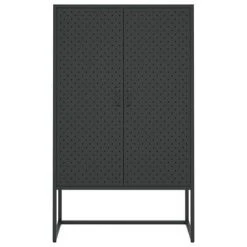 VidaXL Buffet haut Noir 80x35x135 cm Acier -Casiers Soldes Boutique image 5 335874
