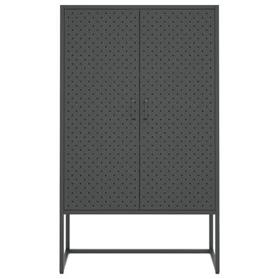 VidaXL Buffet haut Anthracite 80x35x135 cm Acier 5 VidaXL Buffet haut Anthracite 80x35x135 cm Acier – Image 5