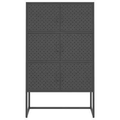 VidaXL Buffet haut Anthracite 80x35x135 cm Acier 5 VidaXL Buffet haut Anthracite 80x35x135 cm Acier – Image 5