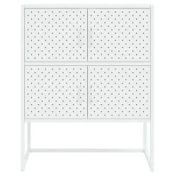 VidaXL Buffet haut Blanc 80x35x100 cm Acier -Casiers Soldes Boutique image 5 335881