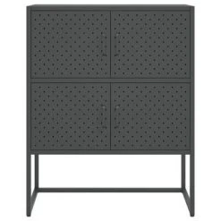VidaXL Buffet haut Anthracite 80x35x100 cm Acier -Casiers Soldes Boutique image 5 335882