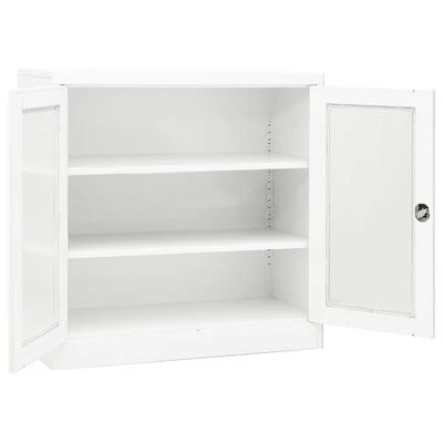 VidaXL Armoire de bureau Blanc 90x40x90 cm Acier 5 VidaXL Armoire de bureau Blanc 90x40x90 cm Acier – Image 5