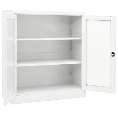 VidaXL Armoire de bureau Blanc 90x40x105 cm Acier 5 VidaXL Armoire de bureau Blanc 90x40x105 cm Acier – Image 5