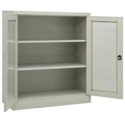 VidaXL Armoire de bureau Gris clair 90x40x105 cm Acier -Casiers Soldes Boutique image 5 335935
