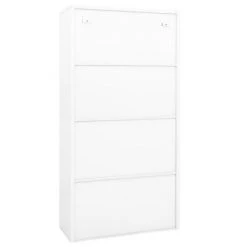 VidaXL Armoire de bureau Blanc 90x40x180 cm Acier et verre trempé 10 VidaXL Armoire de bureau Blanc 90x40x180 cm Acier et verre trempé -Casiers Soldes Boutique image 5 335938