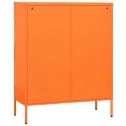 VidaXL Armoire de rangement Orange 80x35x101,5 cm Acier -Casiers Soldes Boutique image 5 336138